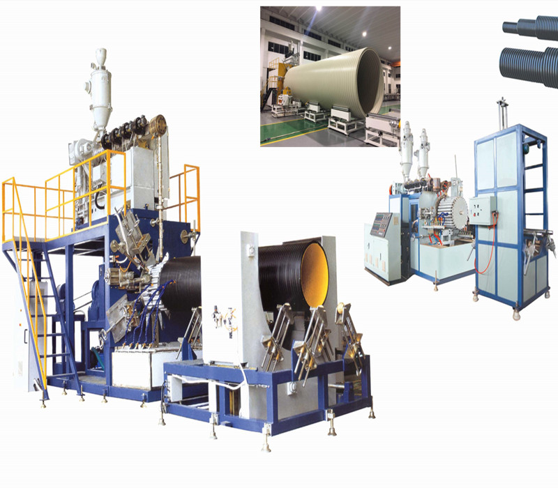 Hollow wall HDPE winding pipe machine