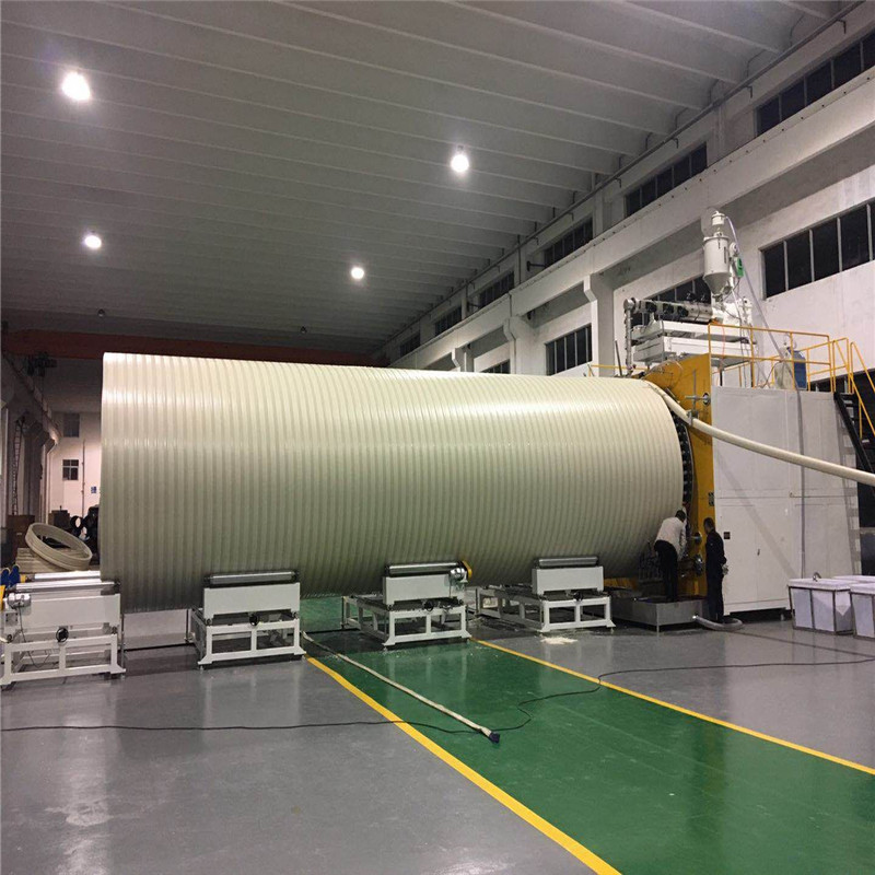 Large Diameter Structured Wall Pipe Machinery/Double wall wingding tube extrusion line